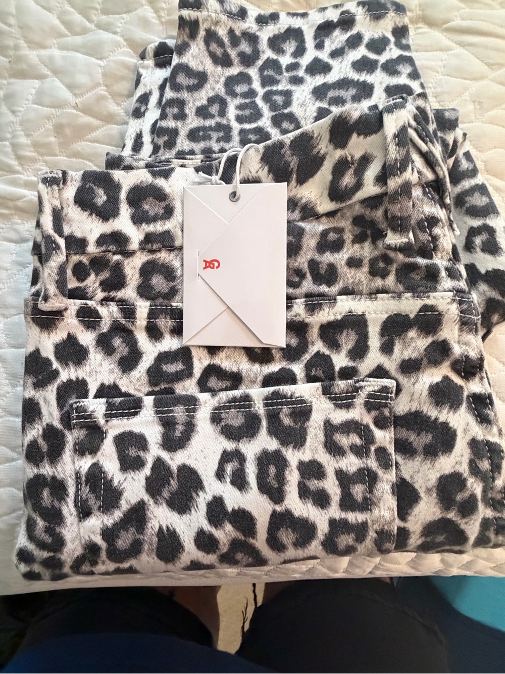 NWT Good American Leopard Print Jeans Size 14